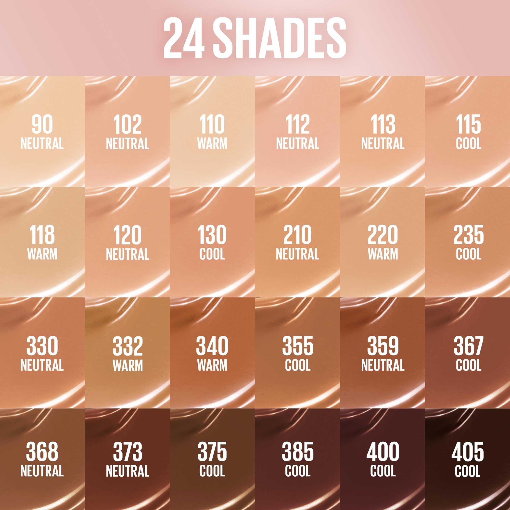 MNY Face Lifter Foundation Shade Guide US 205KB