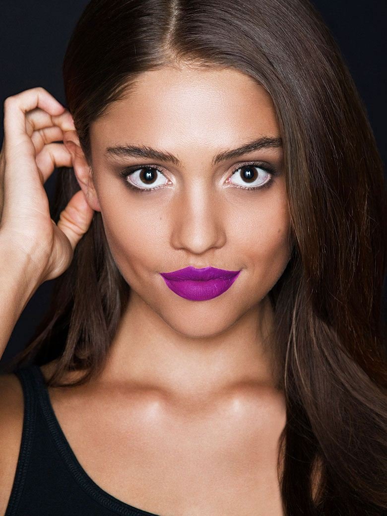 Matte top lipstick makeup